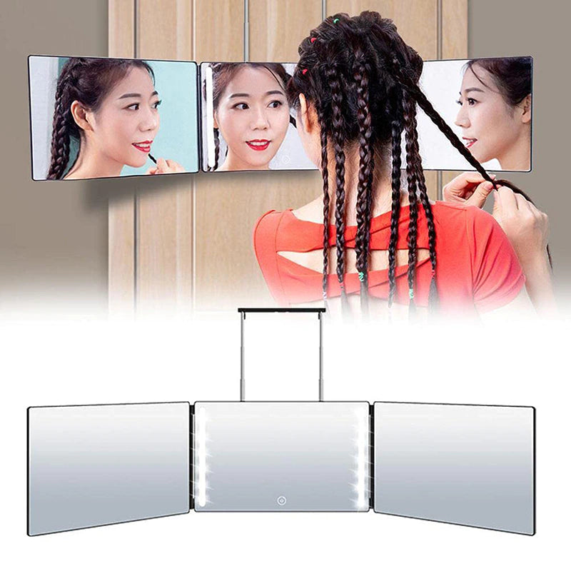 Trifold Rechargeable LED Mirror by Fuze Brands