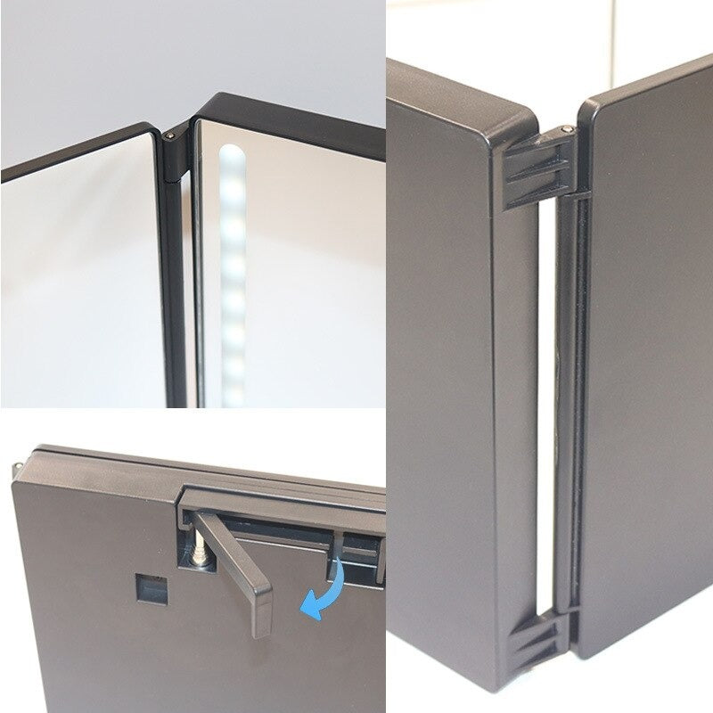 Trifold Rechargeable LED Mirror by Fuze Brands