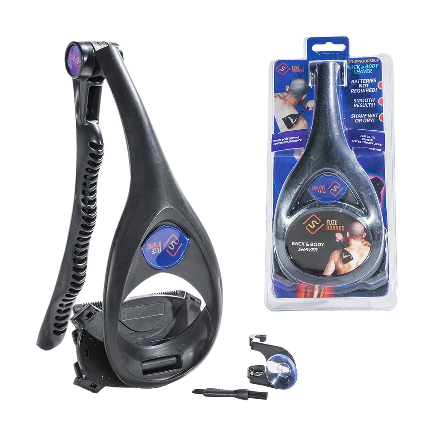 The Original Men’s Back & Body Shaver – Pain-Free Wet/Dry Grooming with Extra-Long Foldable Handle