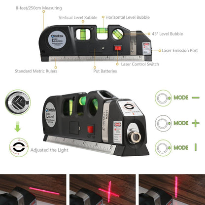 2.5M Multipurpose Laser Level Measuring Tape