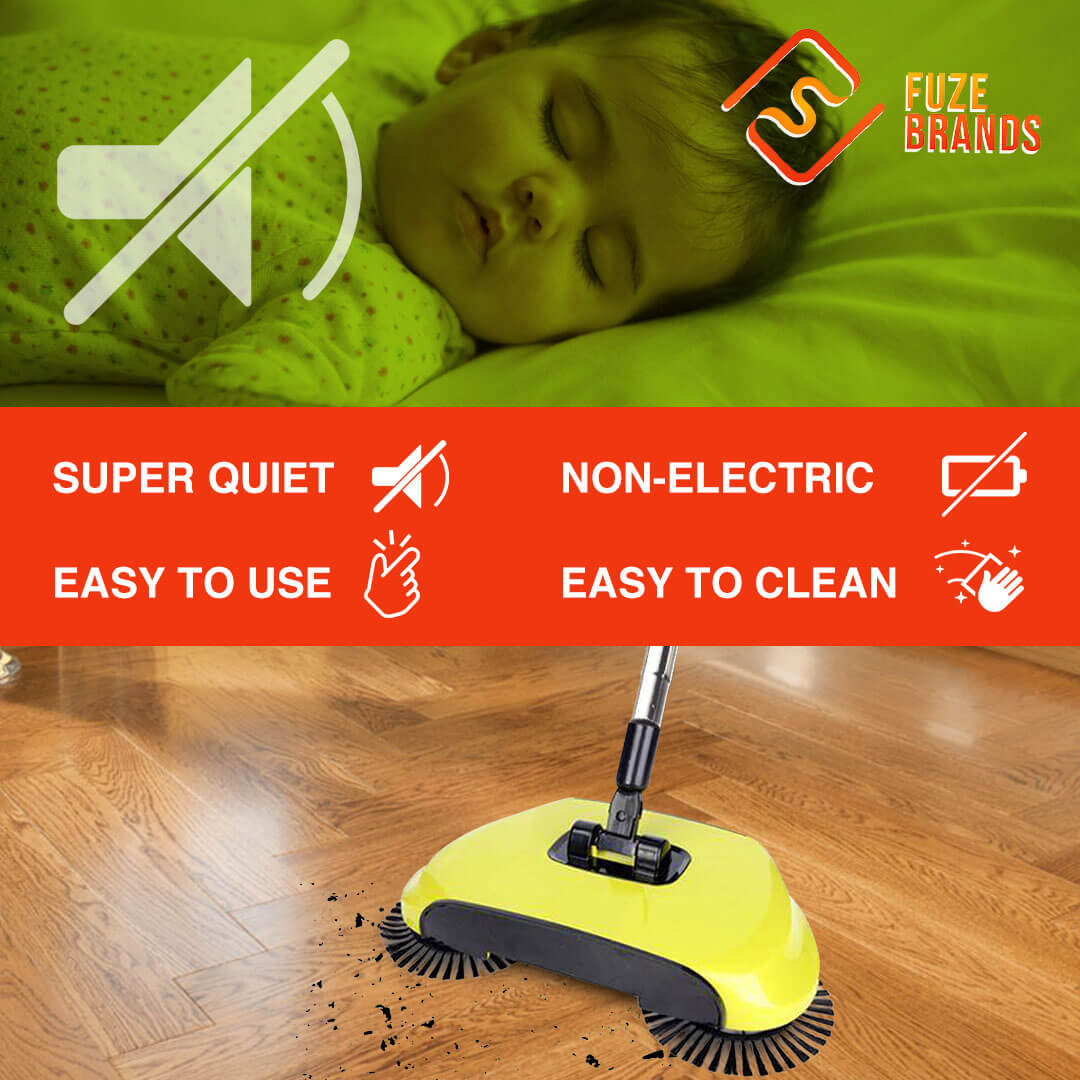 Broom Sweeper with 360° Rotation