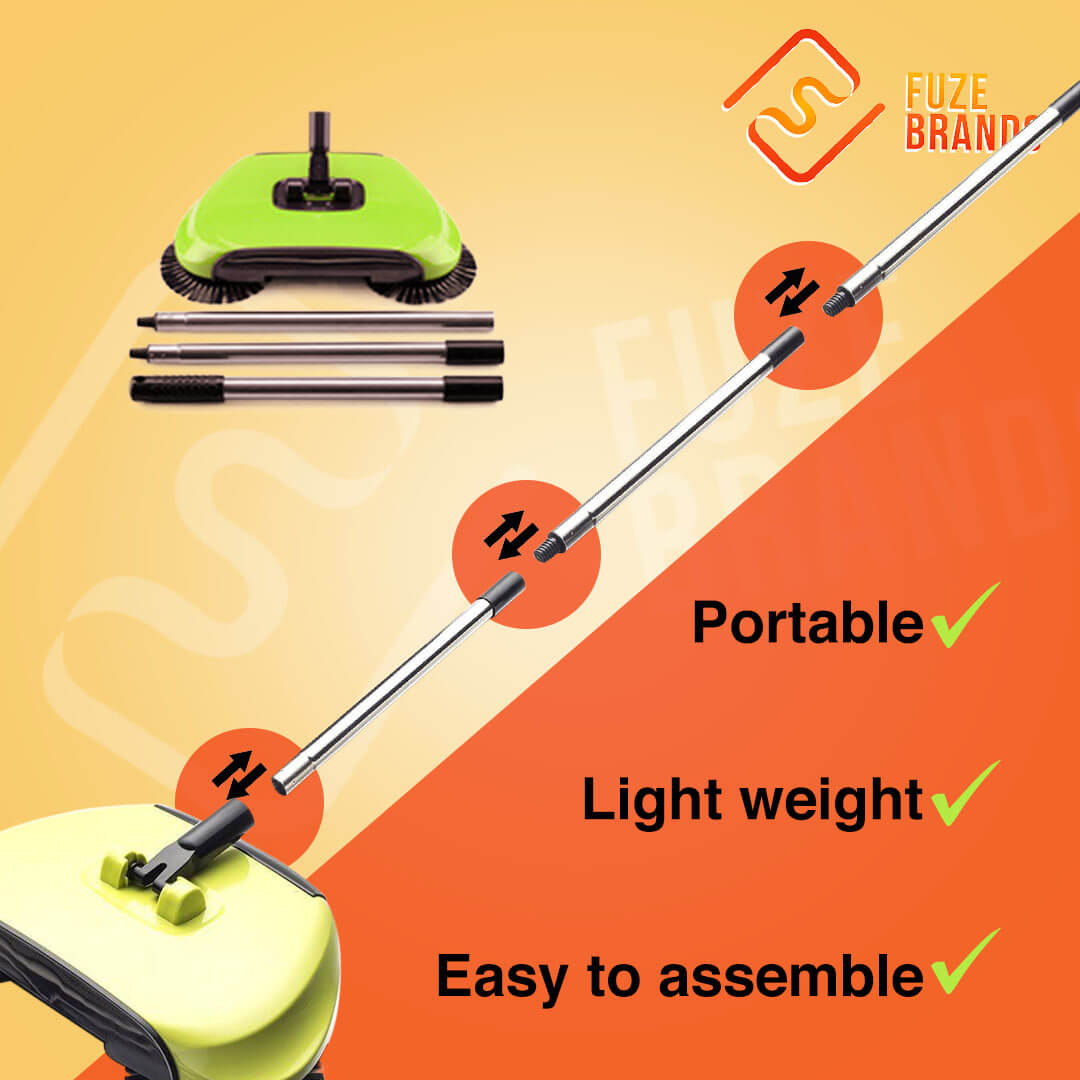 Broom Sweeper with 360° Rotation